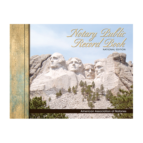 Oklahoma Notary Public Record Book (Journal) - Mount Rushmore Memorial Cover