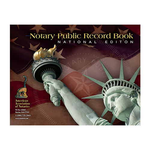 Oklahoma Notary Public Record Book (Journal ) - Statue of Liberty Brown Cover