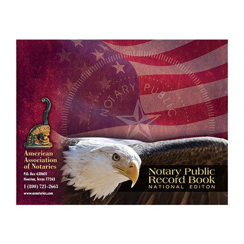 Oklahoma Notary Public Record Book (Journal ) - Eagle & U.S. Flag Cover